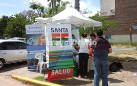 Puesto de salud. Se montó en la intersección de San Martín y Lisandro de la Torre.
