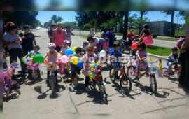 Bicicleteada. Esta fue la última actividad en el marco de los festejos.