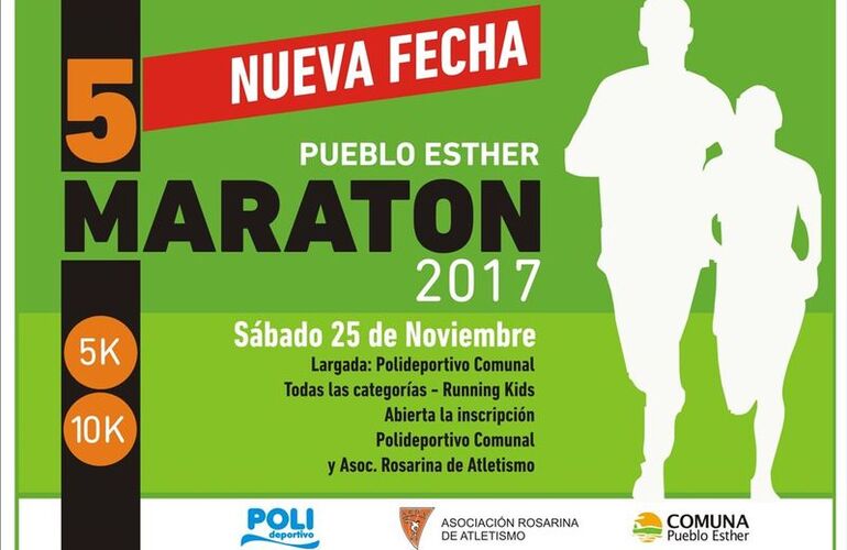 Imagen de Maratón Pueblo Esther 2017, nueva fecha, abierta la inscripción.