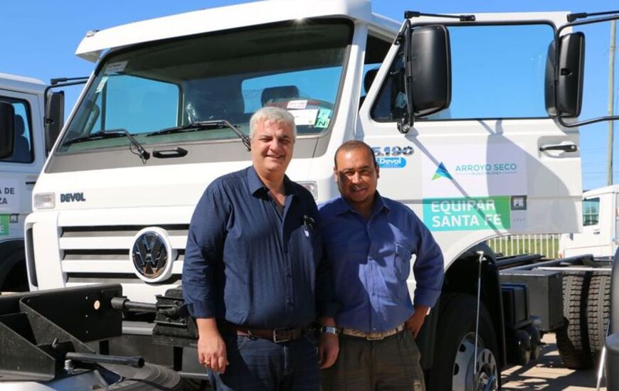 En el d&iacute;a de la fecha. La entrega tuvo lugar en la ciudad de Rosario y hasta all&iacute; viaj&oacute; esta ma&ntilde;ana el intendente Nizar Esper. Foto: Mat&iacute;as Perfetto.