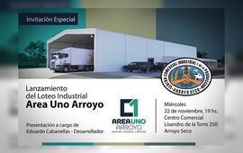 Imagen de Lanzamiento del Loteo Industrial Área Uno Arroyo