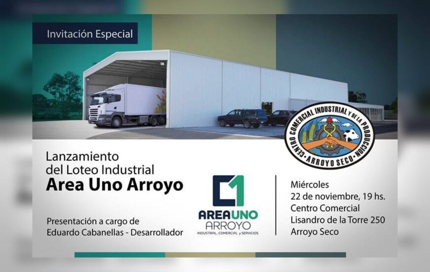Imagen de Lanzamiento del Loteo Industrial &Aacute;rea Uno Arroyo