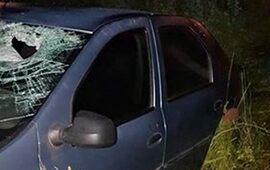 Imagen de A la altura de Alvear: Les tiraron un adoquín en la autopista