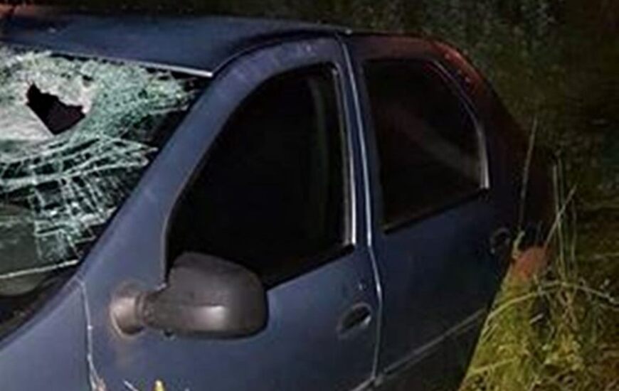 Imagen de A la altura de Alvear: Les tiraron un adoqu&iacute;n en la autopista