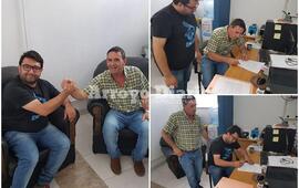 En el momento. Las im&aacute;genes de la firma del convenio entre las partes representadas por Sergio Gaudio y David Lannutti.