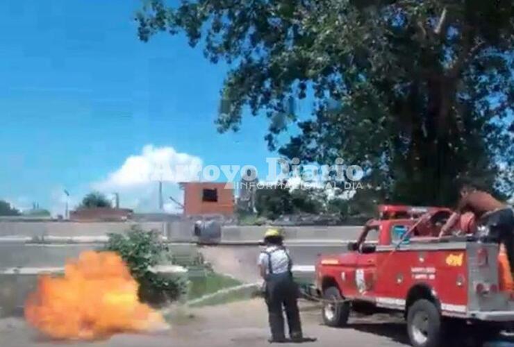 No qued&oacute; nada. El contenedor de pl&aacute;stico ardi&oacute; por completo.