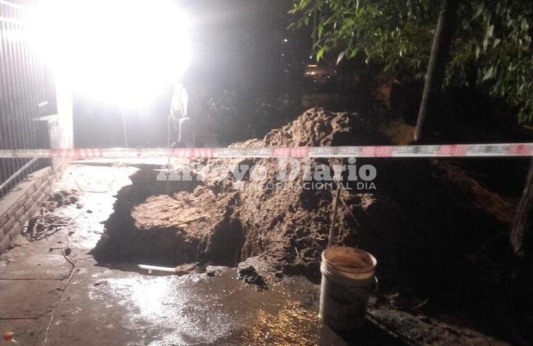 Imagen de Rotura de caño de agua afecta el servicio en toda la ciudad