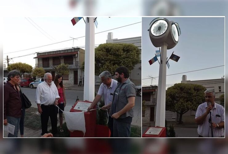 Imagen de Se reinauguró el reloj y se recordó a Pablo Vincenti con emotivo acto