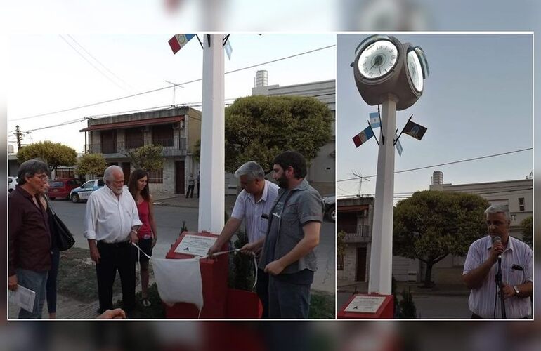 Imagen de Se reinauguró el reloj y se recordó a Pablo Vincenti con emotivo acto