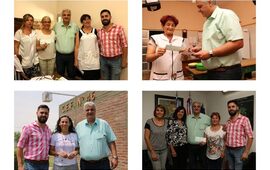 Durante la actividad. Esper junto a los directivos de los distintos establecimientos educativos de la localidad. Fotos: Mat&iacute;as Perfetto.