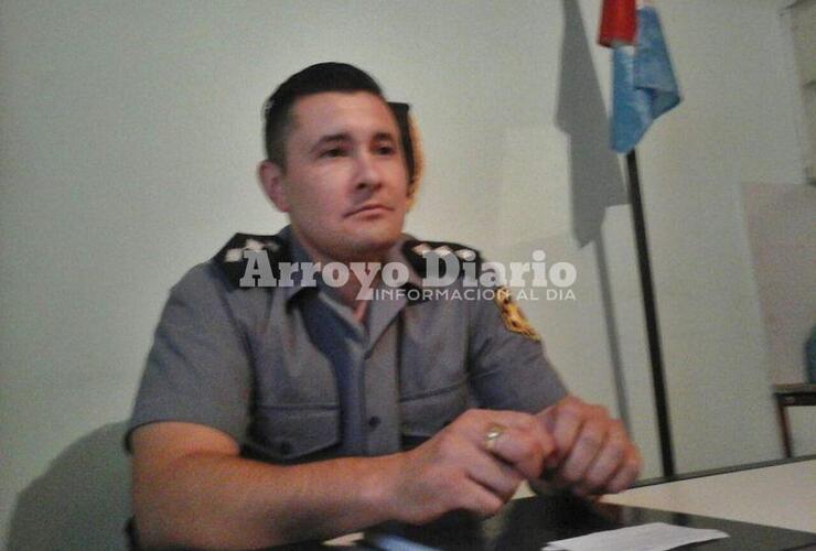 Marcelo Aranda, sub jefe del Comando Radioeléctrico de Arroyo Seco. Foto: Nicolás Trabaina