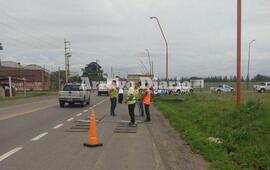 Con dos balanzas. Tránsito junto a personal de Provincia y de Protección Civil local trabajaron sobre Ruta 21.