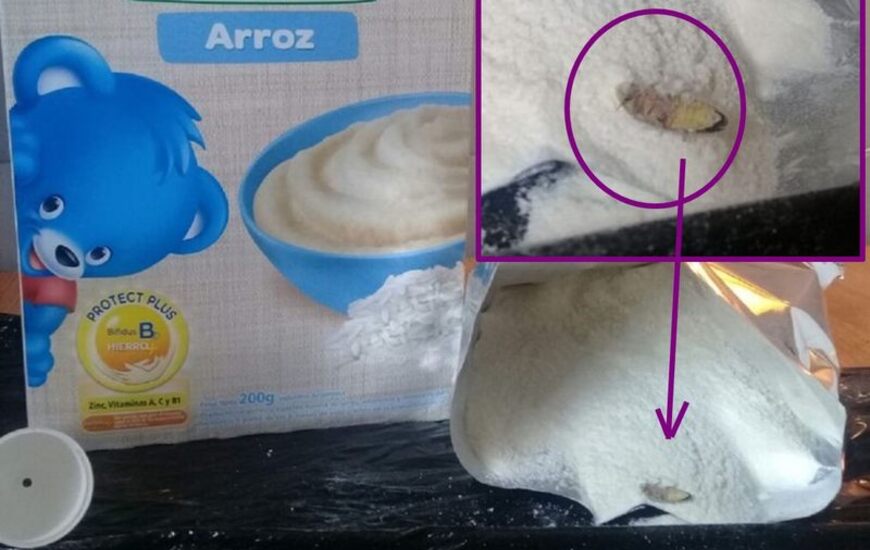 Imagen de Compró un alimento para bebé y encontró un insecto vivo dentro de la caja