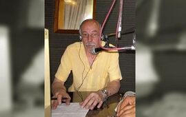 Alfredo Falcón, en los estudios de FM Asunción durante el programa El Expreso AM. Foto: Archivo