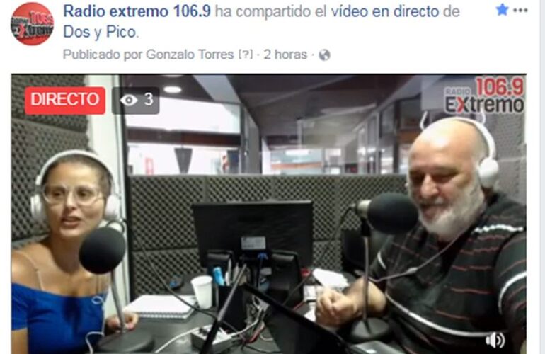 Imagen de Emisión EN VIVO y EN DIRECTO, Dos & Pico Radio Extremo 106.9