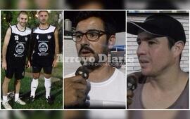 Foto 1: "Maravilla" S&aacute;nchez y Mateo Roberto  son puestos seguros. Foto 2: Joel Calegari, el DT decide. Foto 3: H&eacute;ctor Correa busca la titularidad.