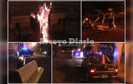 Las imágenes. El incendio se registró este lunes pasadas las doce de la noche.