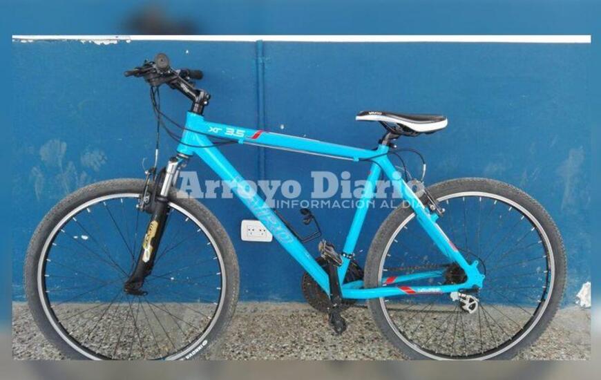 La bici recuperada. El rodado había sido robado el mismo sábado a la madrugada.