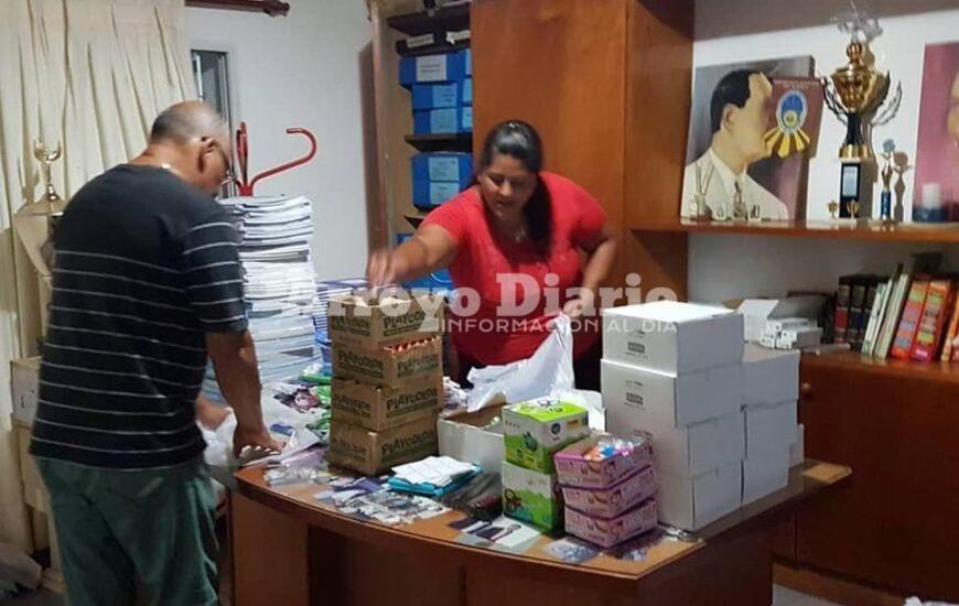 Ya est&aacute;n en la sede. Los &uacute;tiles ya llegaron, ahora es el turno de armar los bolsones para que el viernes puedan pasar a retirarlos los afiliados al gremio.