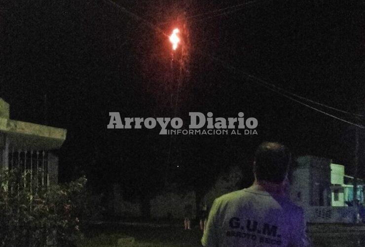 En la esquina. El imprevisto ocurrió esta noche en 9 de Julio y Alvarado.