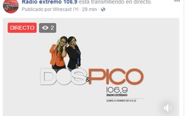 Imagen de Emisión EN VIVO de Dos & Pico por Radio Extremo 106.9