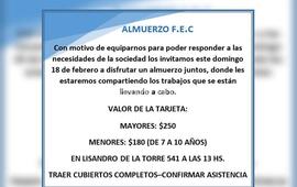 Imagen de Almuerzo solidario, ya están a la venta las tarjetas