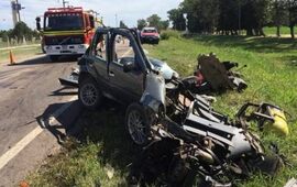 Imagen de Cuatro jóvenes murieron en un choque frontal en la ruta 9