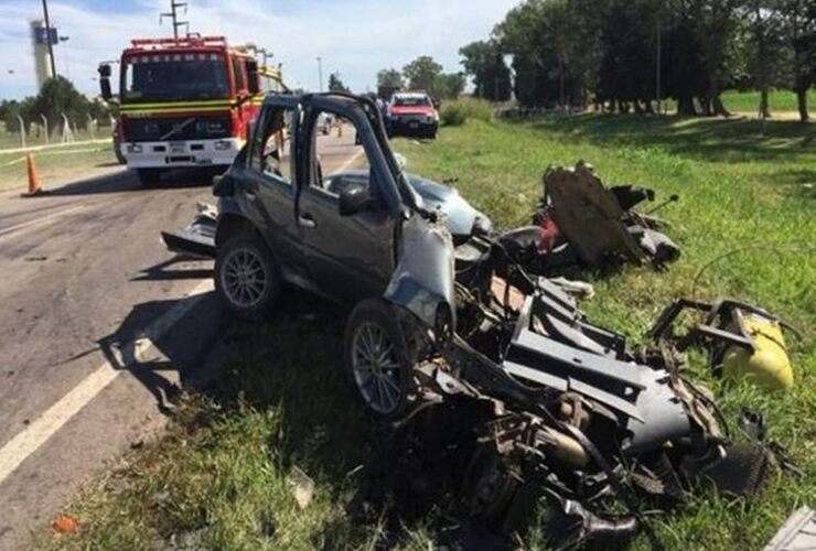 Imagen de Cuatro jóvenes murieron en un choque frontal en la ruta 9