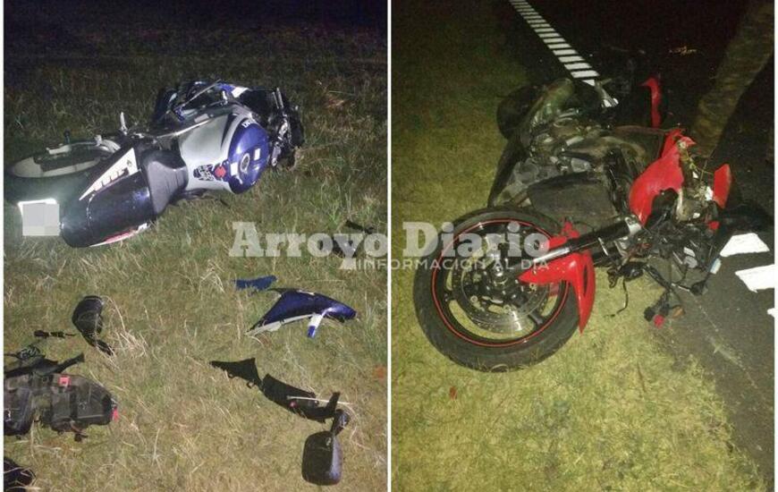 Suzuki y Honda. Los motociclistas ven&iacute;an viajando de Rosario tras haber participado de un encuentro.