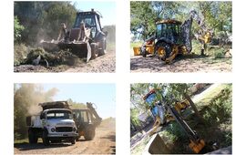 Algunas im&aacute;genes. Las fotos muestran parte del trabajo esta ma&ntilde;ana en El Omb&uacute;. Fotos: Mat&iacute;as Perfetto.
