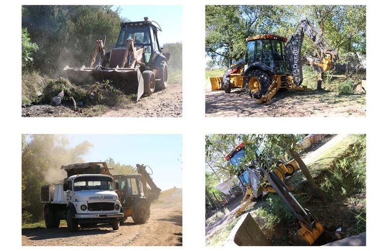 Algunas imágenes. Las fotos muestran parte del trabajo esta mañana en El Ombú. Fotos: Matías Perfetto.