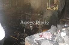 Desolación y tristeza. La imagen que muestra parte del siniestro en la vivienda incendiada