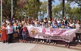 En la Plaza. El lugar elegido para la actividad fue la Plaza 9 de Julio.