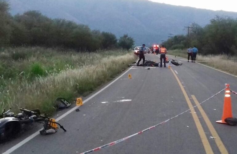 Tragedia. Tres muertos tras un triple choque de motos en Traslasierra.