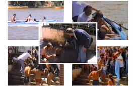 Momentos. Algunas imágenes capturadas en video que forman parte de la historia "Los Tiburones". Fotos: capturas de pantalla video