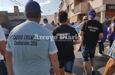 Con la camiseta puesta. Los municipales que participaron de las últimas movilizaciones llevaron la remera con la potable fórmula para este 2018.