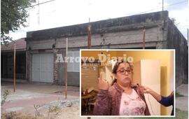 En su casa. La damnificada nos recibi&oacute; este mediod&iacute;a en su casa de Rivadavia 776.