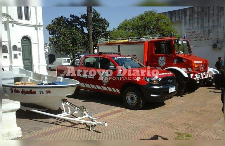 Los cuatro. Las últimas unidades que sumó bomberos al cuartel.