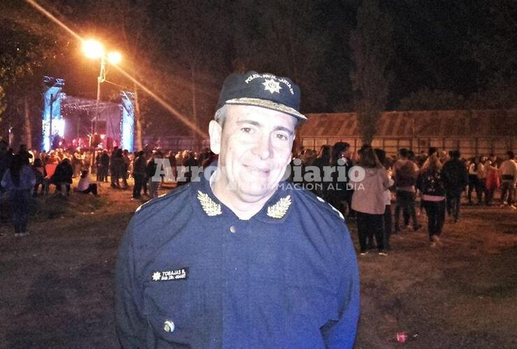 En el operativo. Tobajas estuvo también participando del dispositivo de seguridad en el marco del Festival Cultural.