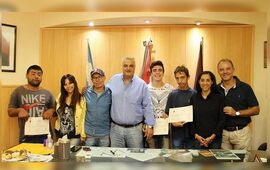 En el despacho de Esper. La actividad tuvo lugar esta mañana en la oficina del intendente municipal Nizar Esper.