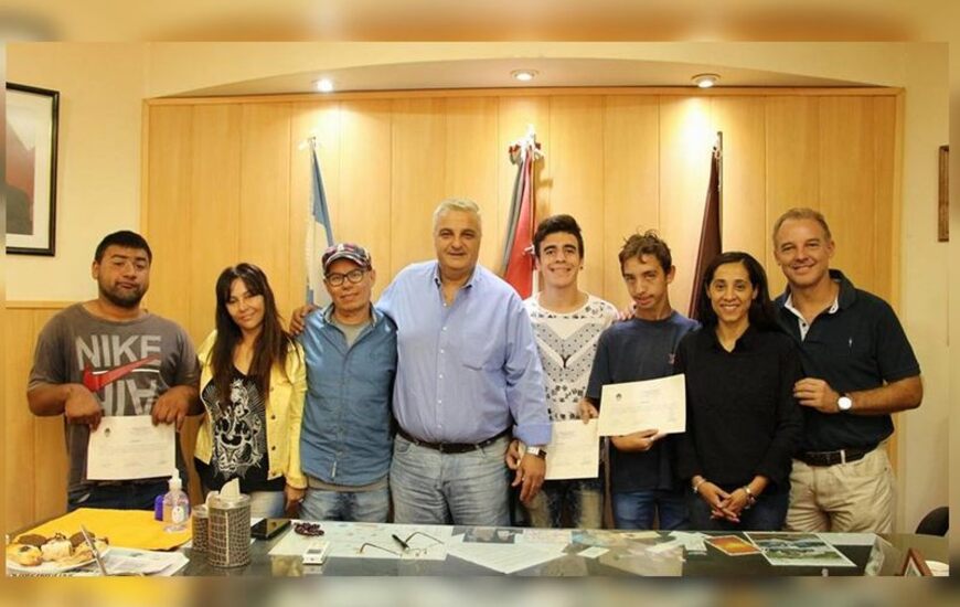 En el despacho de Esper. La actividad tuvo lugar esta mañana en la oficina del intendente municipal Nizar Esper.