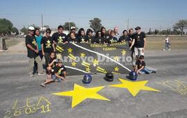 Imagen de Pintaron dos estrellas por v&iacute;ctimas de accidentes de tr&aacute;nsito
