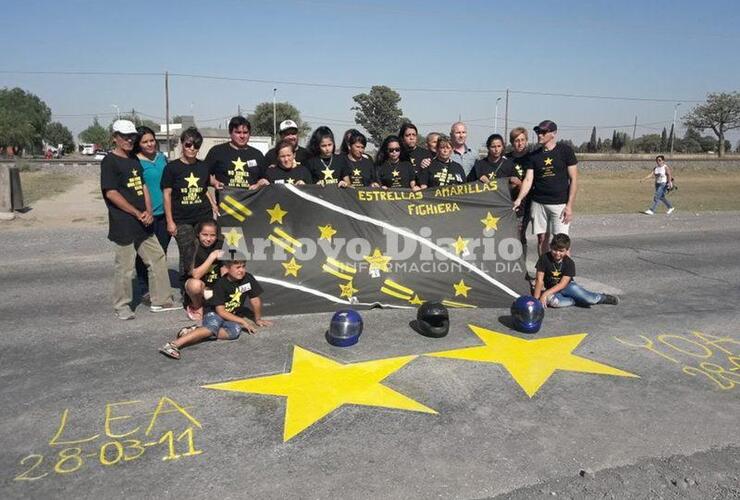 Imagen de Pintaron dos estrellas por víctimas de accidentes de tránsito