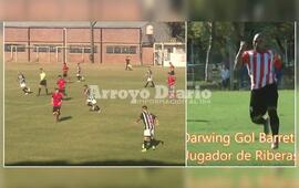 En im&aacute;genes. Foto 1: Uni&oacute;n s&oacute;lido y contundente. Foto 2: Darwin Barreto un gol por Fecha para Riberas.