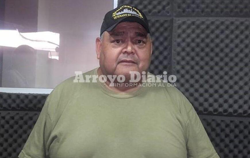 Su historia. El veterano de Malvinas comparti&oacute; parte de sus memorias con los oyentes de la radio.