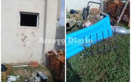 Por esta ventana. Los ladrones ingresaron tras violentar la reja para poder ingresar.