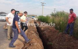 En el lugar. Esteban Ferri de recorrida este miércoles por el acceso.