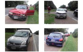 Todos. Estos son los cuatro vehículos que fueron protagonistas del hecho.