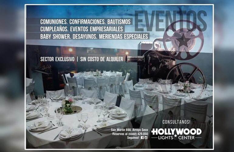Imagen de Celebrá tu evento en Hollywood sin costo de alquiler