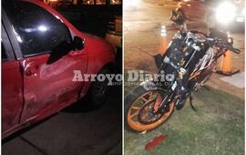 Imagen de Joven motociclista result&oacute; herido tras accidente